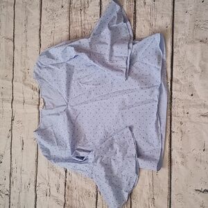 Jane & Delancey Blue White Cotton Gingham Bell Sleeve Blouse Top M